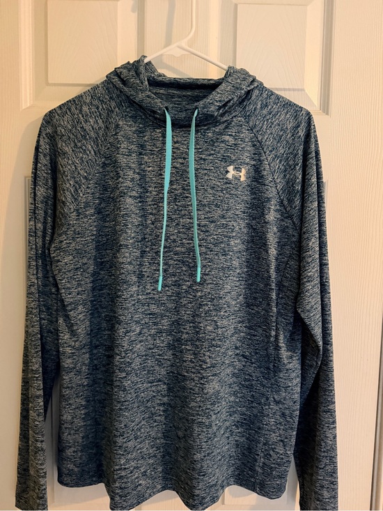 Under Armour Tops - Under Armour Heather Teal Blue Lightweight Hoodie